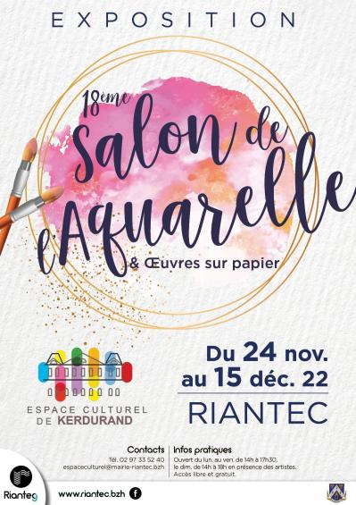 Affiche salon de l aquarelle 2022