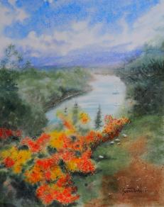 Soen jardin de bouteguery 50x40cm
